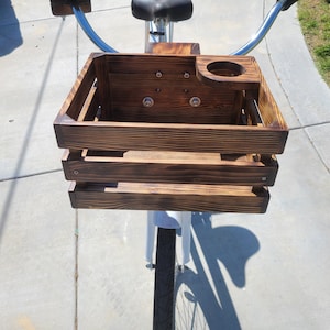 Basket front made with upcycled Wood