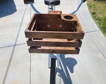 Basket front made with upcycled Wood