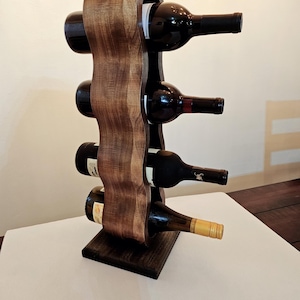 Wine Rack Kona Brown 4 Bottles Minimalist. Wood Wine Rack, wine Rack Shelf, Wine Holder, Wine Bottle Holder ,MCM