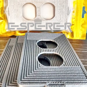 Ξspérer 3-pack &quot;OC-King&quot; SCREWLESS Designer Wall Plate Socket Switch and Outlet Covers (Esperer)