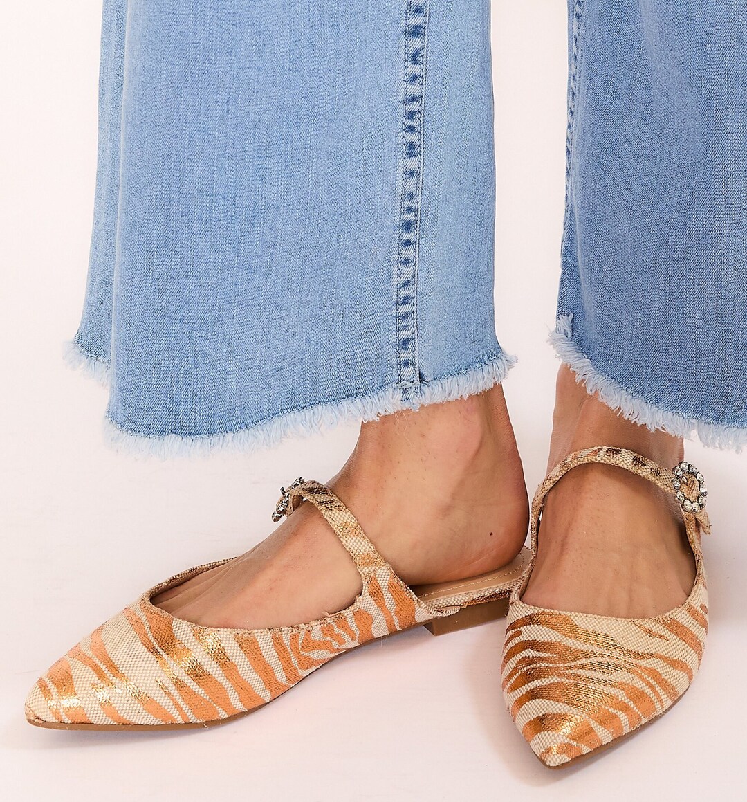 wide fit flat mules