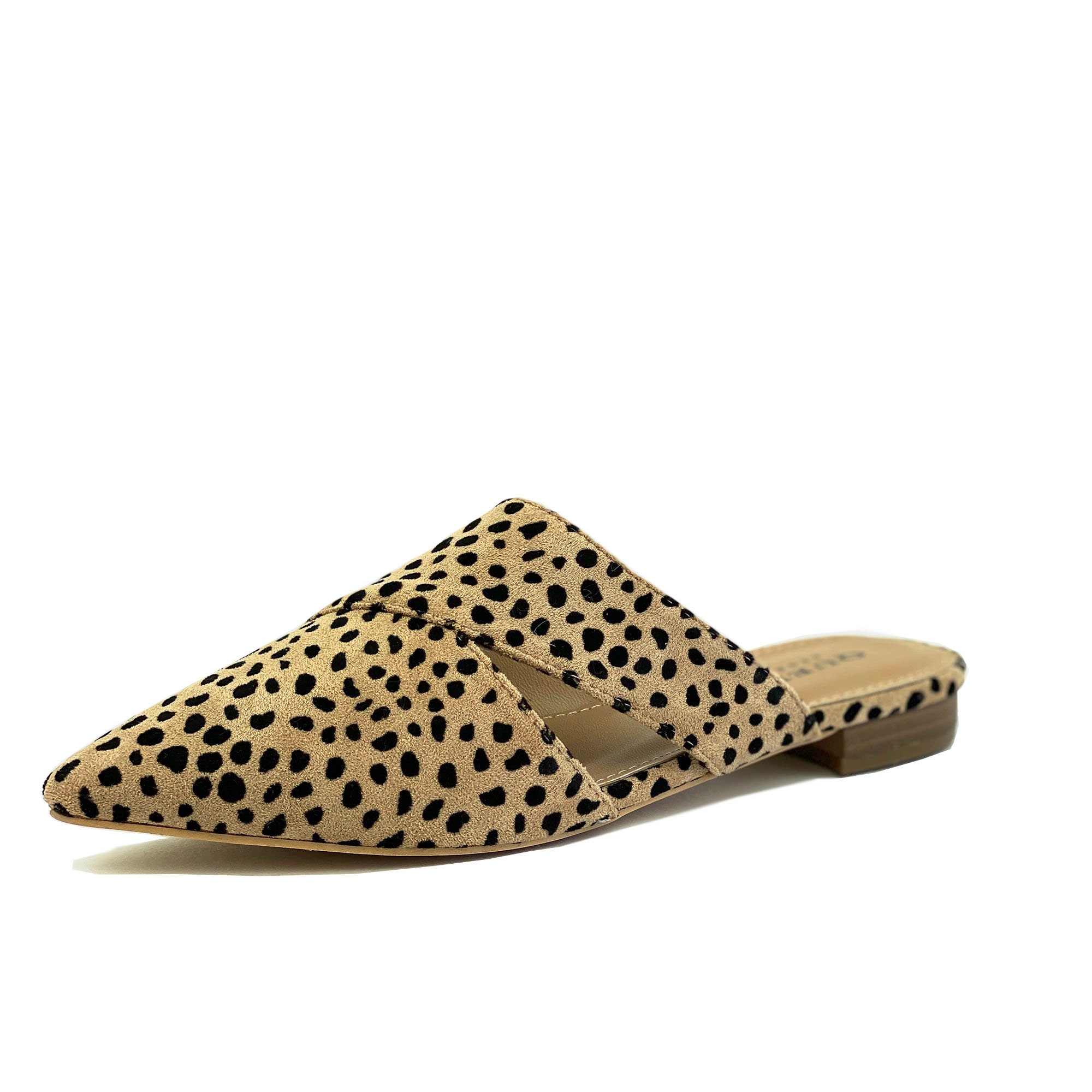 Leopard print slip on mules best sale