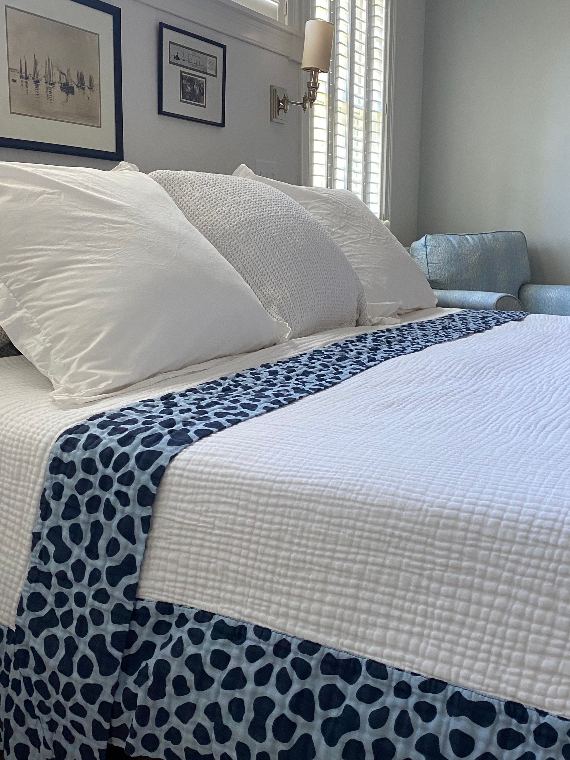 Organic King 8 Layer Muslin Blanket in White With 8 Inch Etsy