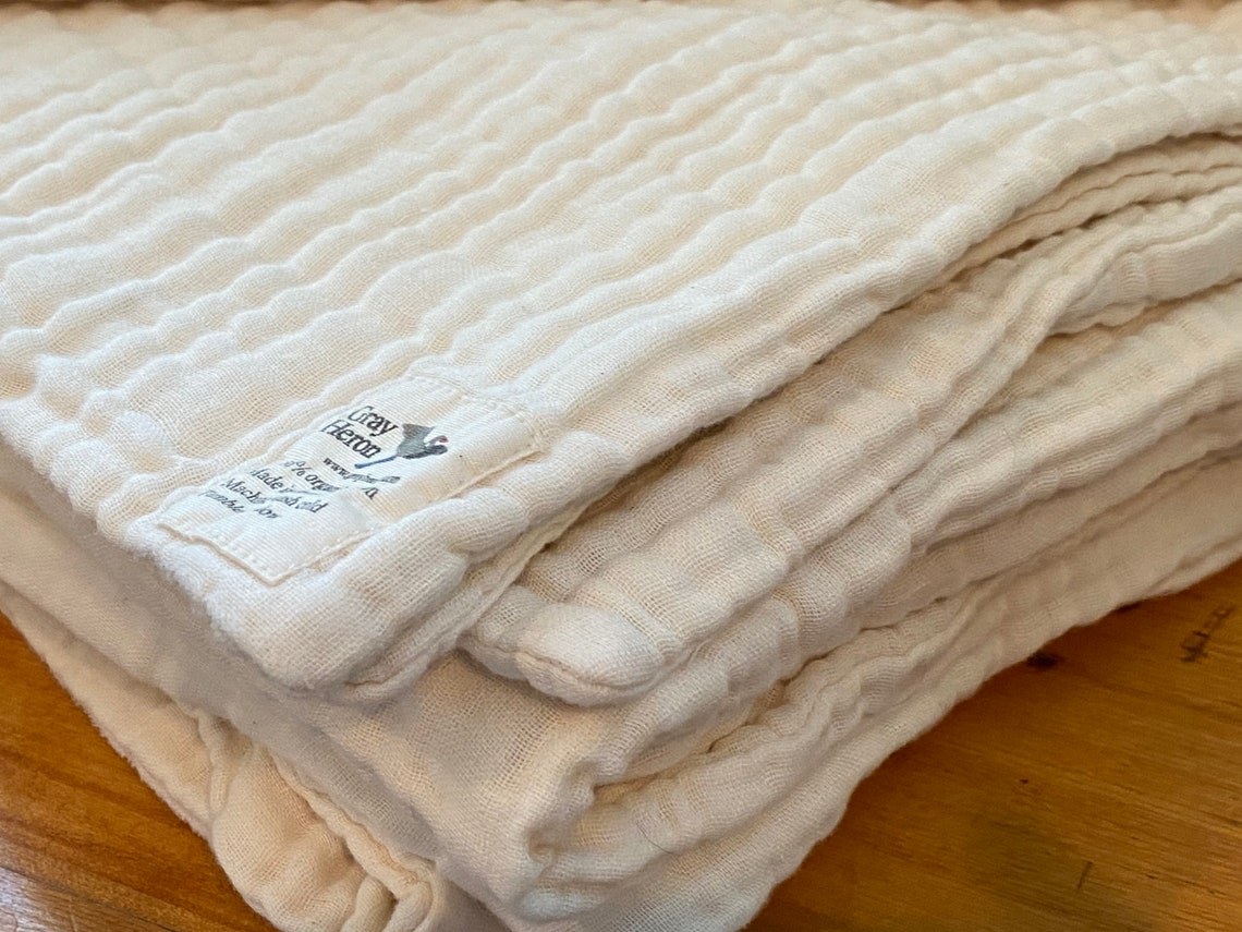 King ORGANIC Muslin Blanket. A Substantial Breathable 8 Layer | Etsy
