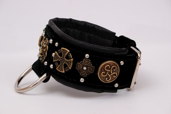 Leather bulldog collar top