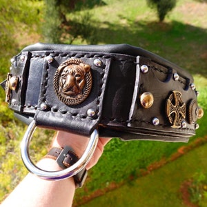 Handmade Leather Dog Collar: XL Bully, Pitbull, Mastiff