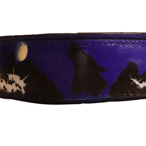 Wolf Leather Dog Collar Handmade with Padding, German Shepherd Dog