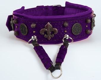 Neapolitan Mastiff leather dog collar, Tooled and stamped pattern, Luxury Dog Collar, leatherforpets, Ridgeback, Cane Corso, Rottweiler