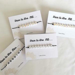Pulseira de anúncio de testemunha de casamento, anúncio de padrinho/madrinha, pulseira personalizável "você quer ser", pulseira de mensagem