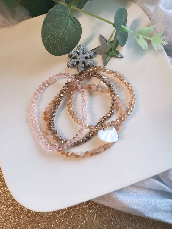Glass Crystal Bead Bracelet Womens Fancy Bracelet Etsy