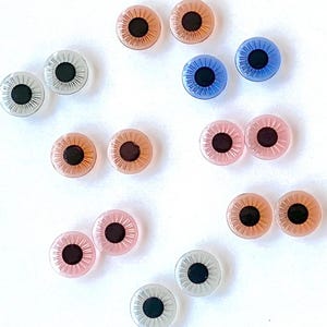 Blythe eyechips 14mm plastic / acrylic eye chips for custom Blythe doll eyes for ooak dolls and toys pink blue gray orange