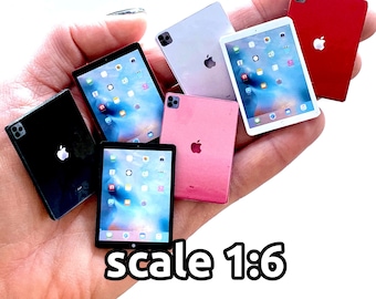 Miniature tablet scale 1:6 for 1/6 fashion dolls, 12 inches dolls, bjd dolls, dollhouse accessories and miniatures