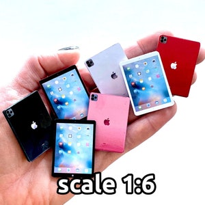Miniature tablet scale 1:6 for 1/6 fashion dolls, 12 inches dolls, bjd dolls, dollhouse accessories and miniatures