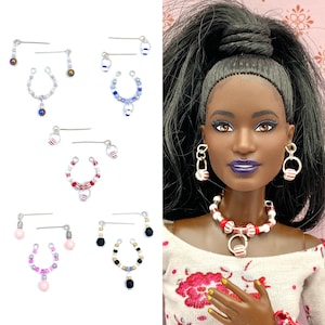 Necklace and earrings for 12 inches dolls Fashion Royalty Integrity Toys Poppy Parker accessories jewelry set