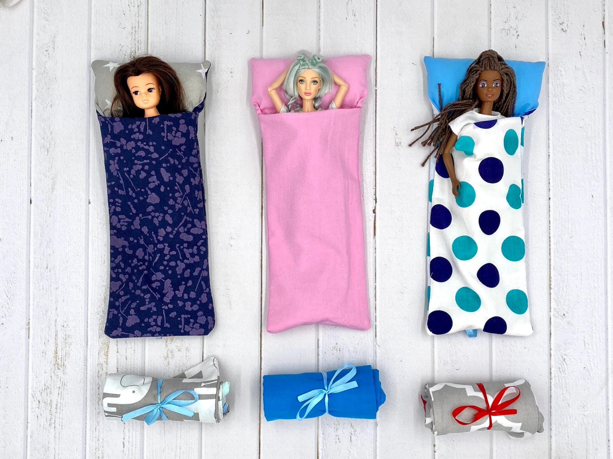 Ibasenice Letto Sacco A Pelo In Miniatura Per Bambole BJD 12'' – Accessorio Realistico In Poliestere, Grigio, Per Giochi E Decorazioni - 3