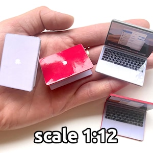 1:12 miniatur Computer Laptop für nendoroid obtisu 11 ob11 Azone Picco Neemo Phicen Zjakazumi 1/12 puppe puppenhaus zubehörminiaturen
