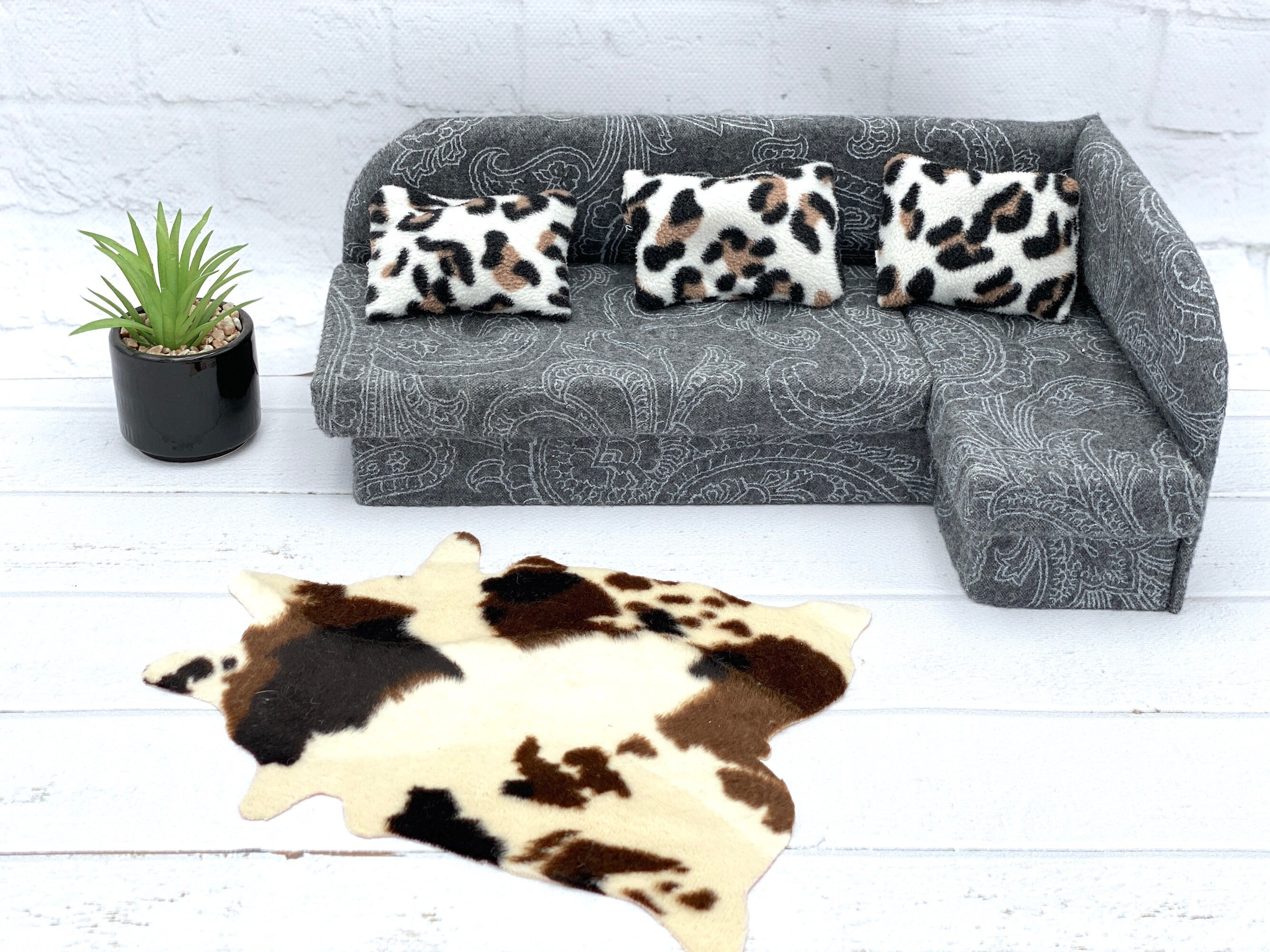 Faux Cowhide Bathroom Rugs Etsy