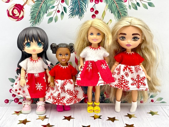 【まーちゃんさま】christmas doll ❀パティシエの女の子オーナメント Christmas Dress for Dolls Kelly Shelly Chelsea Obitsu 11