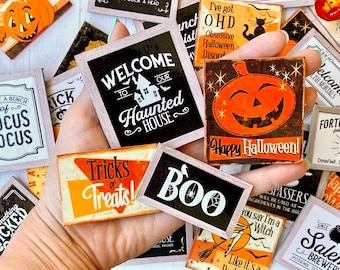 1:6 miniature dollhouse Halloween wall decor, decoration, diorama sign, for fashion dolls, bjd doll, accessories, miniatures, 1/6th scale