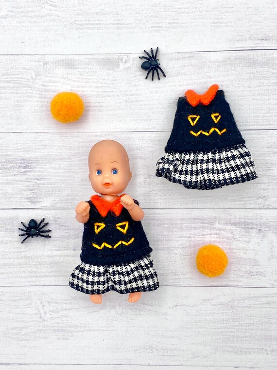 ファッションドールベビーKrissyドール用ミニハロウィンドレス、小さな
