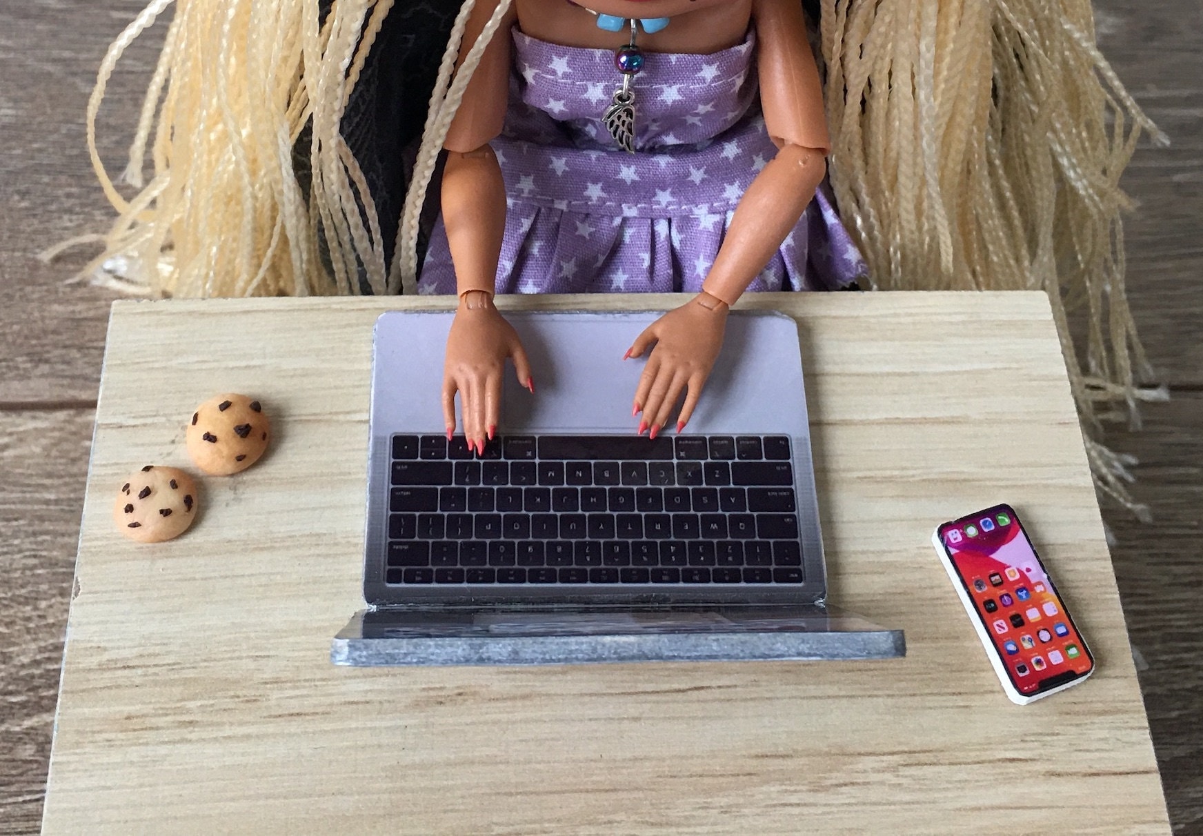 Miniature Macbook Pro laptop for dolls Blythe Barbie Azone | Etsy