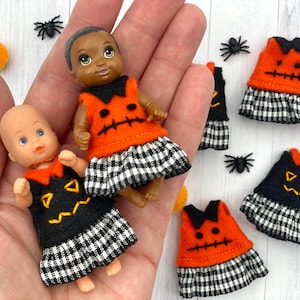 Mini Halloween dress for fashion doll baby Krissy doll happy family nursery baby outfit for tiny doll clothes accessories