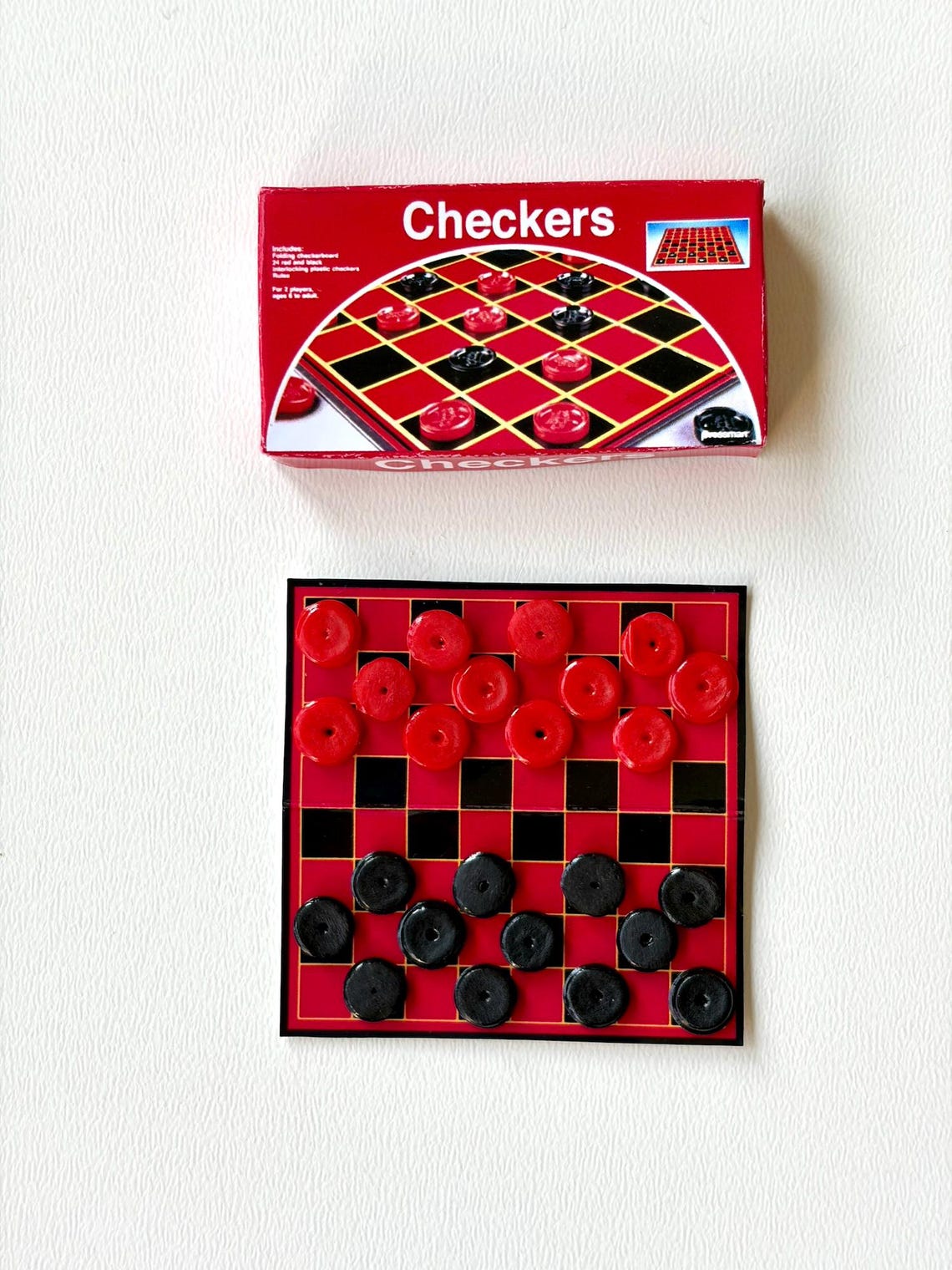 Miniature Checkers Draughts Game for Fashion Dolls Bjd Dolls and 12 ...