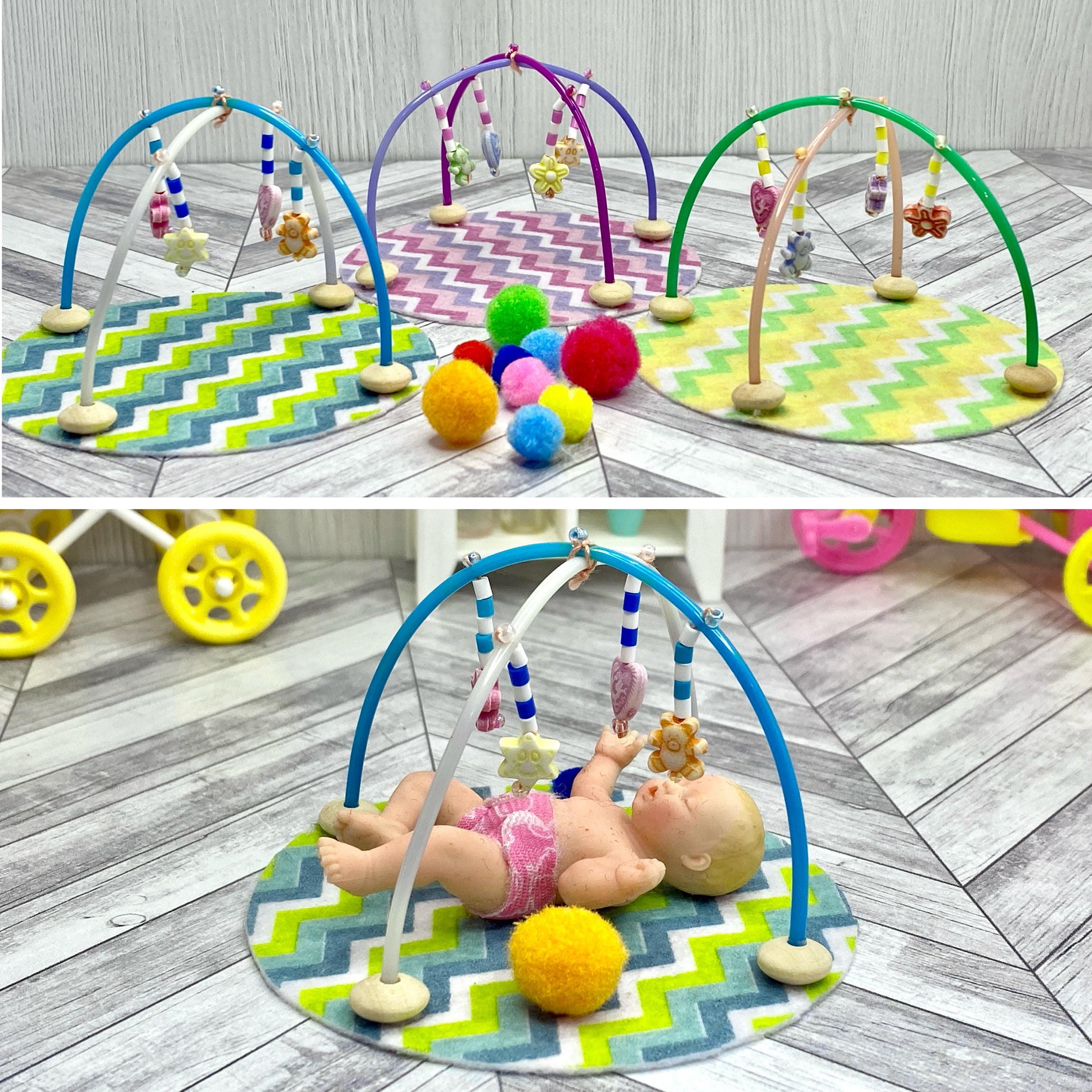 Miniature Dollhouse Baby Gym / Baby Activity Center 1:6 Scale for