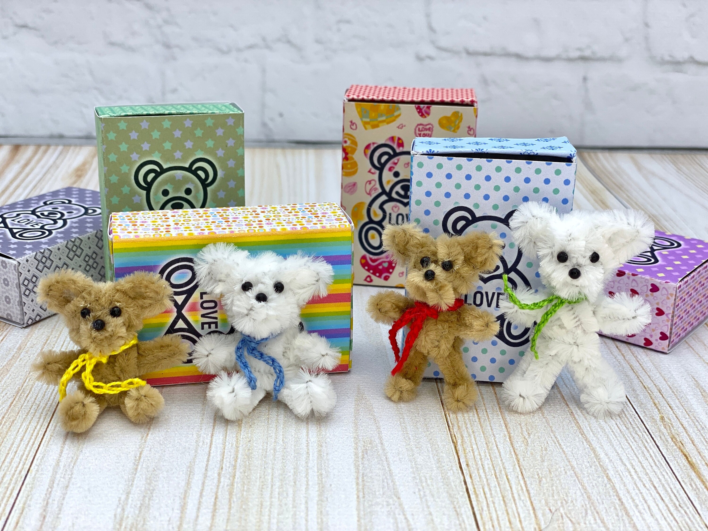 Tiny Teddy Bear Pocket Buddy Mini Toy for Fashion Dolls Dollhouse ...