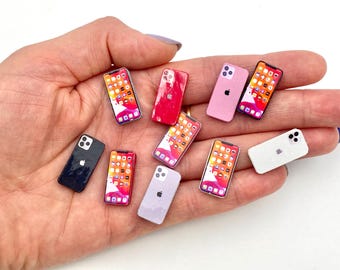 Miniature mobile phone smartphone scale 1:6 for 1/6 fashion dolls, 12 inches dolls, bjd dolls, dollhouse accessories and miniatures