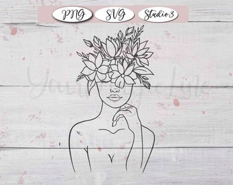 Download Flower Woman Svg Etsy