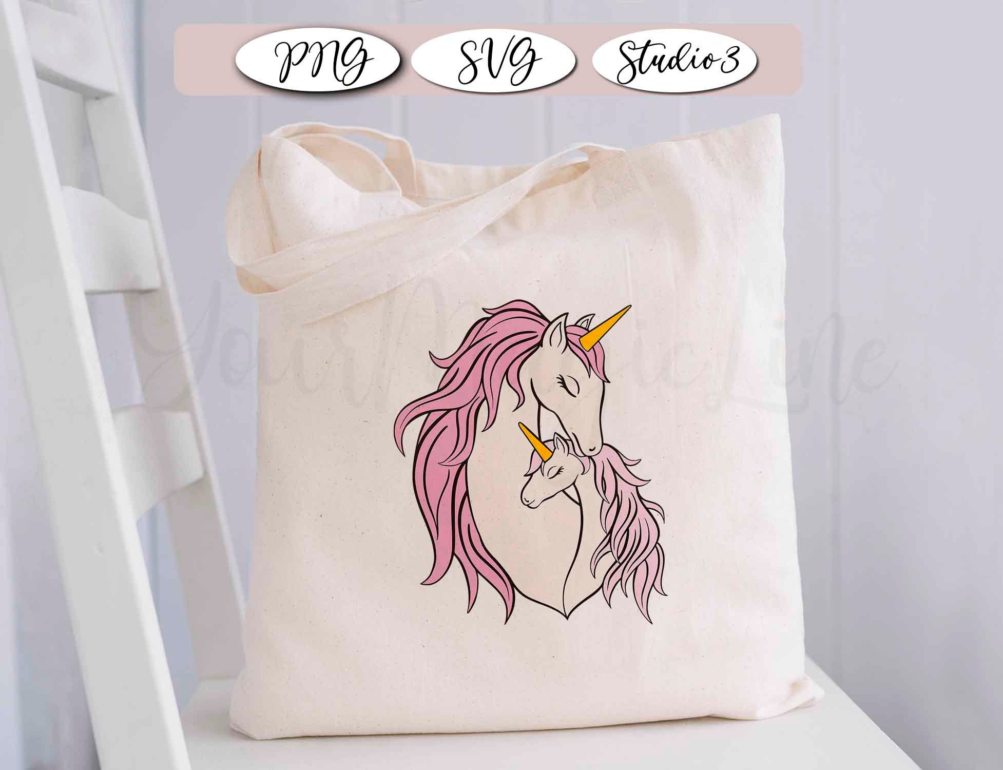 Download Sticker unicorn mom and baby family unicorn SVG PNG Cut | Etsy