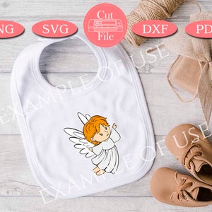 Baby Angel cut and print file SVG, DXF, PNG, pdf image 7