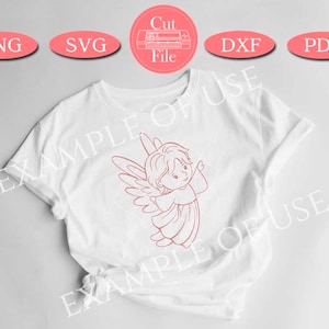 Baby Angel cut and print file SVG, DXF, PNG, pdf image 6