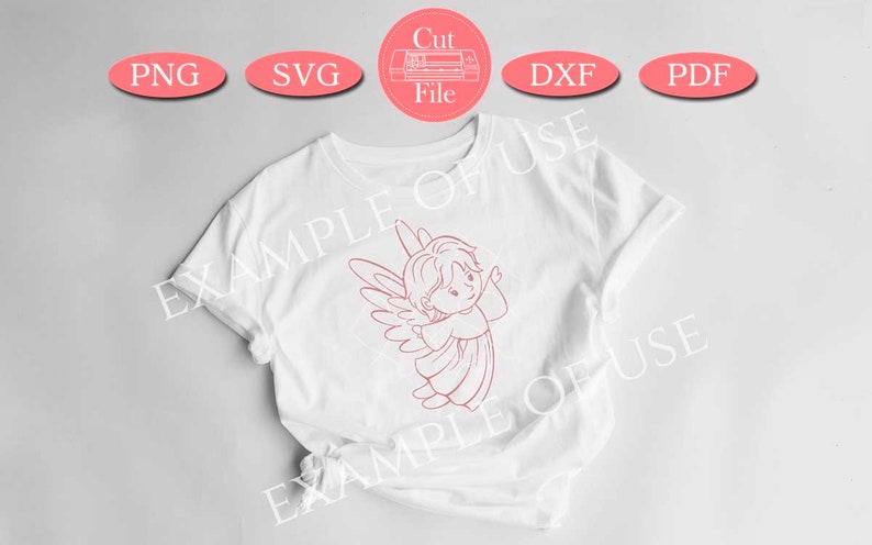 Baby Angel cut and print file SVG, DXF, PNG, pdf image 6