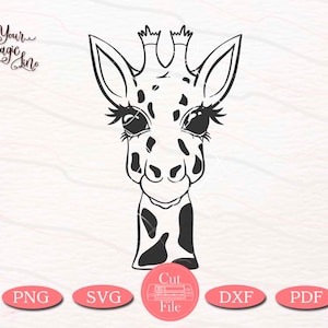 Funny Giraffe Cut and Print File SVG DXF PNG Pdf - Etsy