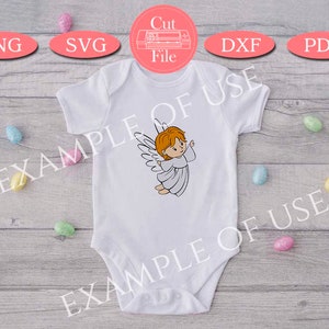 Baby Angel cut and print file SVG, DXF, PNG, pdf image 8