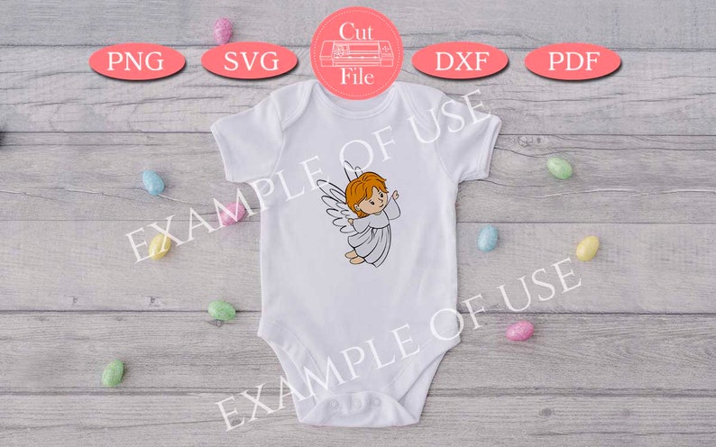 Baby Angel cut and print file SVG, DXF, PNG, pdf image 8