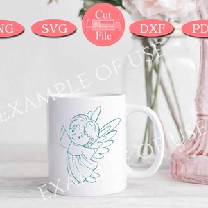 Baby Angel cut and print file SVG, DXF, PNG, pdf image 5