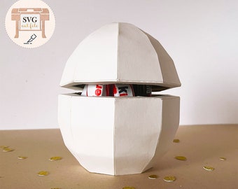 Archivo de corte SVG de caja de regalo de huevo de Pascua de papel