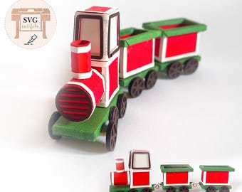 Small paper train SVG file for cutting