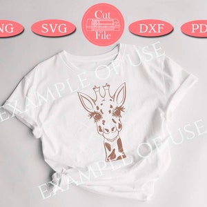 Funny Giraffe Cut and Print File SVG DXF PNG Pdf - Etsy