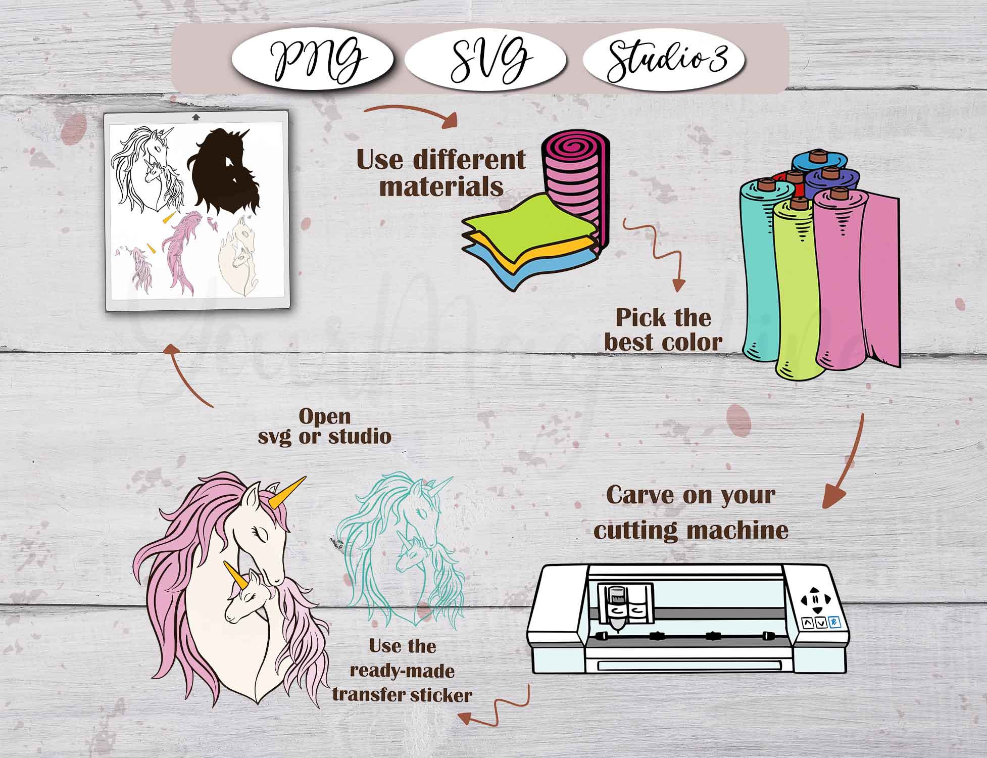 Free Free 309 Unicorn Family Svg SVG PNG EPS DXF File