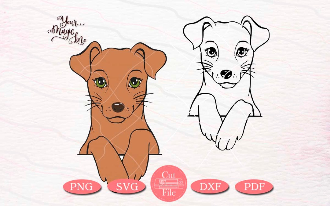 Dog Face Cut File SVG DXF PNG - Etsy