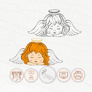 Baby Engel Schnittdatei SVG, DXF, PNG