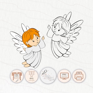 Baby Angel cut and print file SVG, DXF, PNG, pdf