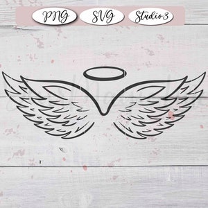 Angel Wings SVG PNGAngel Wings Clipart Angel Silhouette | Etsy