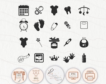 Birth Stats Baby SVG: Newborn Announcement Cut Files (Digital Download)