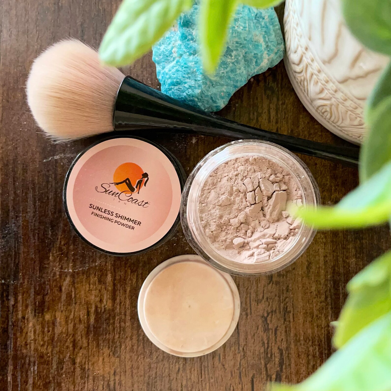 Spray Tan Finishing Powder Applicator Brush Bronze & Gold Etsy