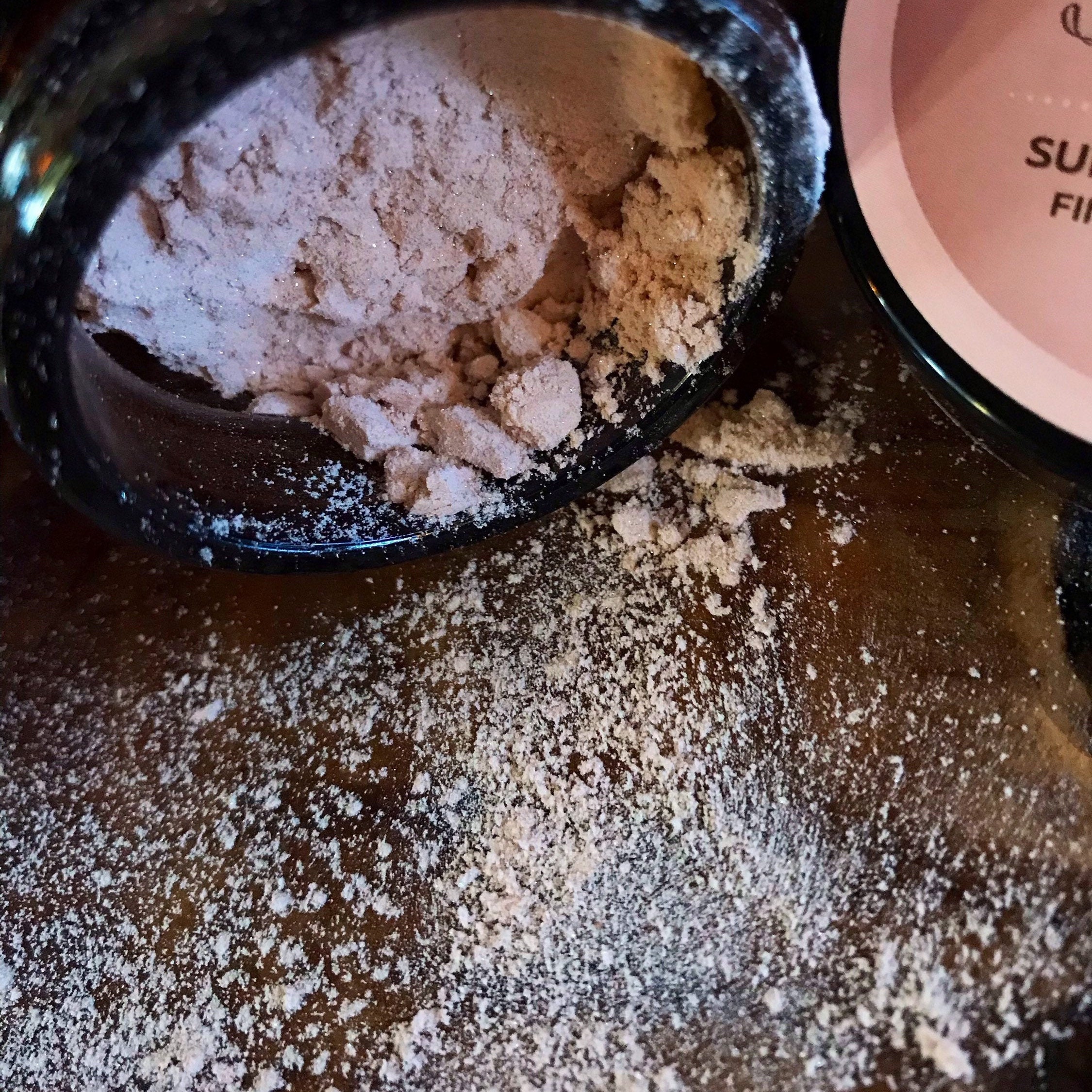 Tanning Powder Talc Free + Organic Ingredients + 100% Vegan 2oz Glass Jar Bronze Shimmer Body Powder Self Tan Finishing Powder